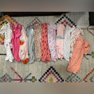 6-9 month pajamas lot